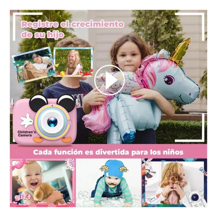 Camara Digital Infantil Dual Selfie Video Hd Juegos Y Musica