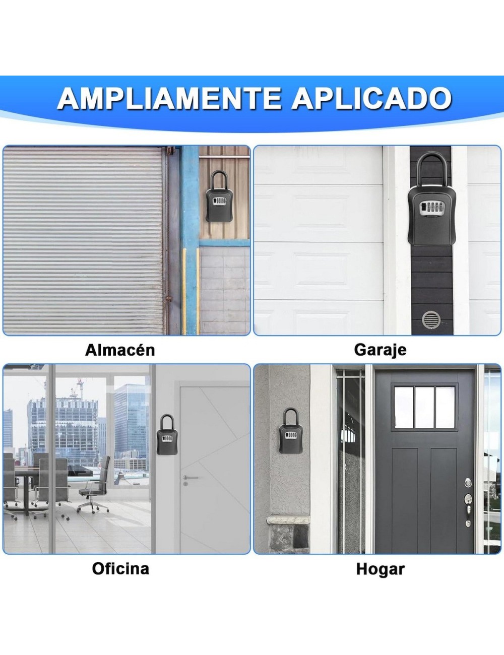 Caja De Seguridad Para Llaves Candado Combinación 4 Dígitos