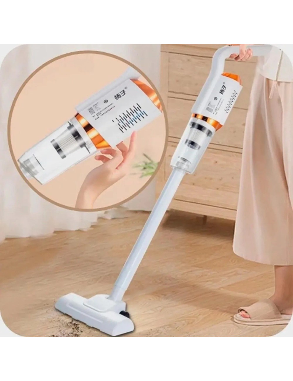 Aspiradora Inalámbrica 2 En 1 Escoba Y Mano 120w Potente