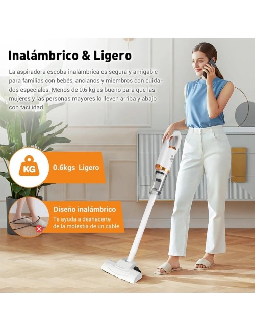 Aspiradora Inalámbrica 2 En 1 Escoba Y Mano 120w Potente