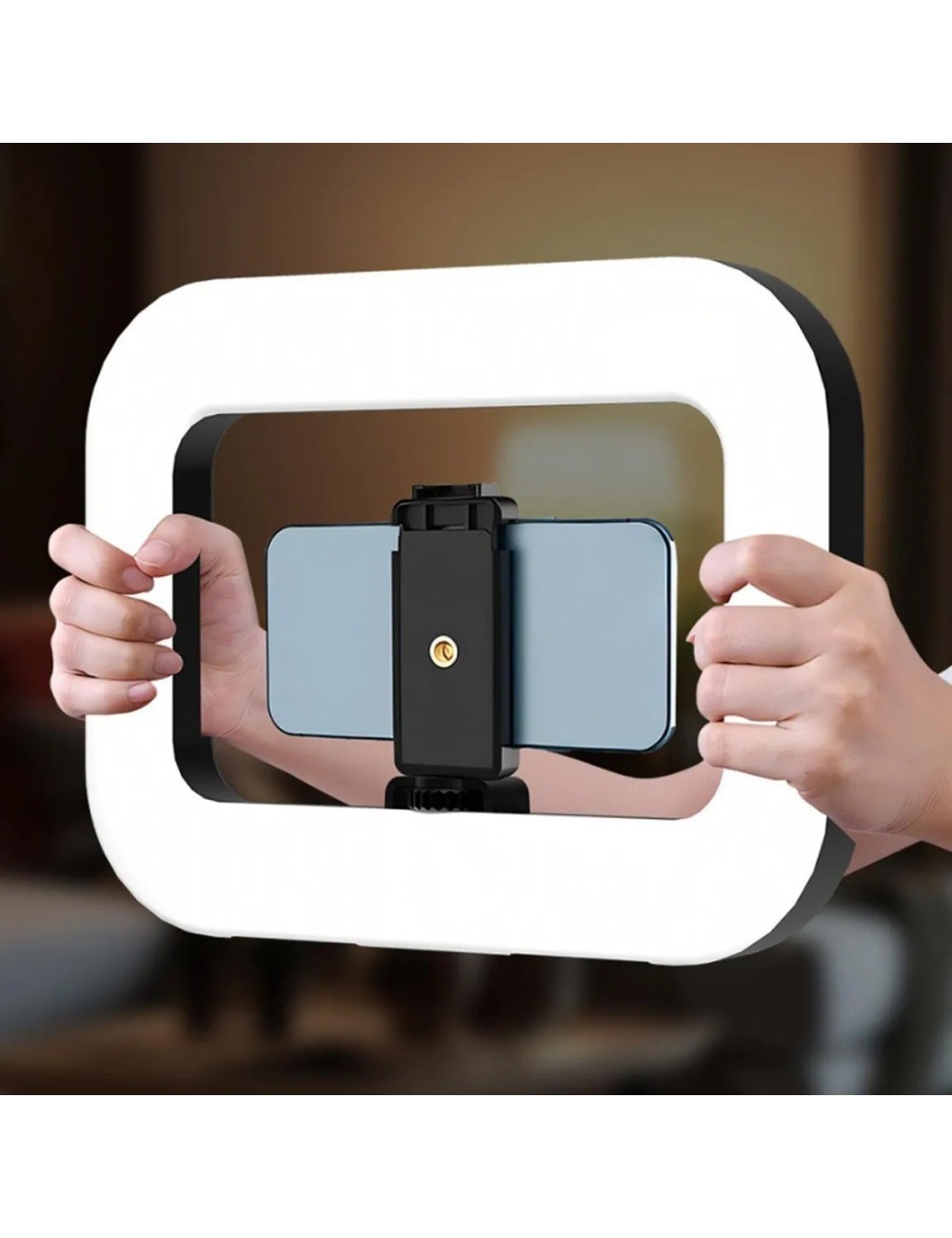 Aro De Luz Led Rectangular Portátil Para Celular Video Blog