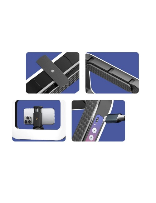 Aro De Luz Led Rectangular Portátil Para Celular Video Blog