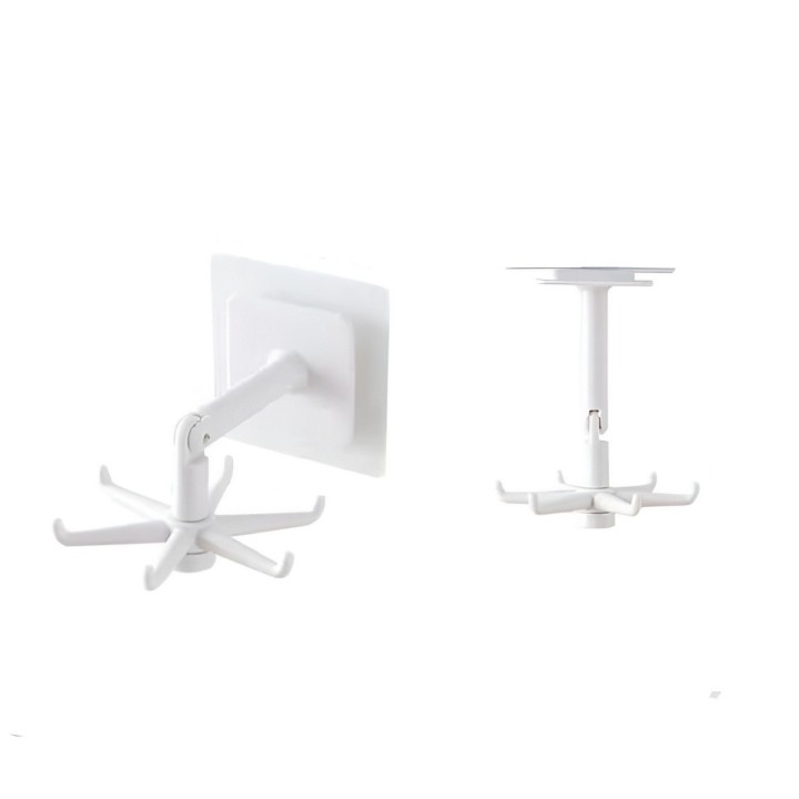 Organizador Giratorio 360 Adhesivo 6 Ganchos Cocina Y Baño
