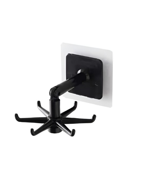 Organizador Giratorio 360 Adhesivo 6 Ganchos Cocina Y Baño