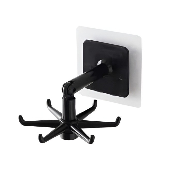 Organizador Giratorio 360 Adhesivo 6 Ganchos Cocina Y Baño