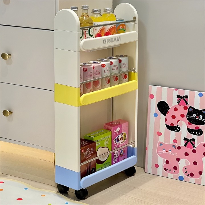 Organizador Multiusos Estante Deslizable + Ruedas 3 Niveles