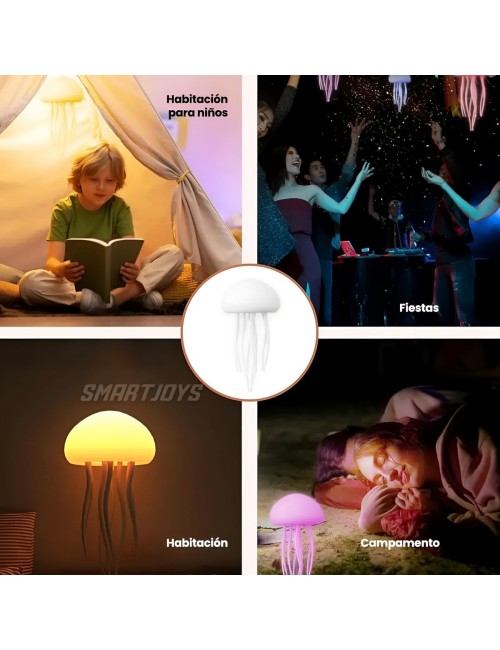 Lampara Led Medusa Recargable Rgb Movimiento Relajante Usb