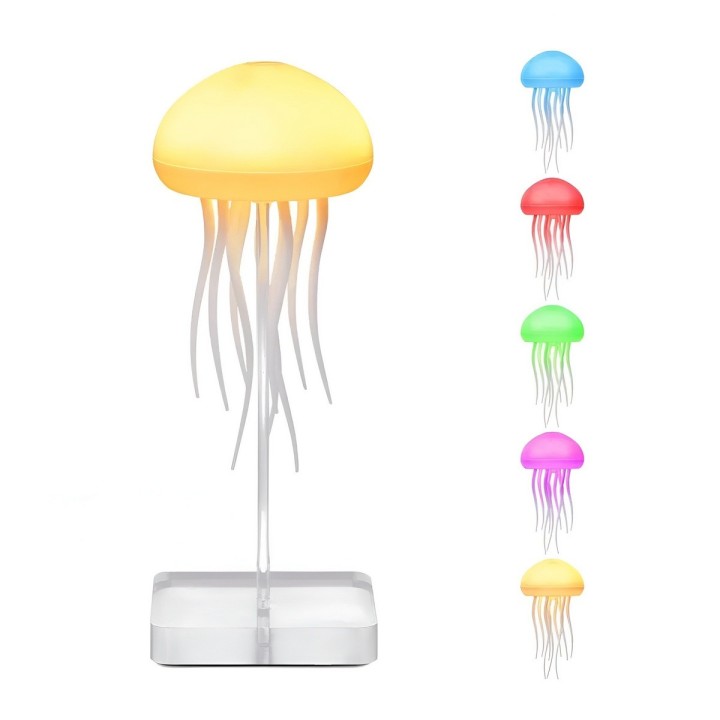 Lampara Led Medusa Recargable Rgb Movimiento Relajante Usb