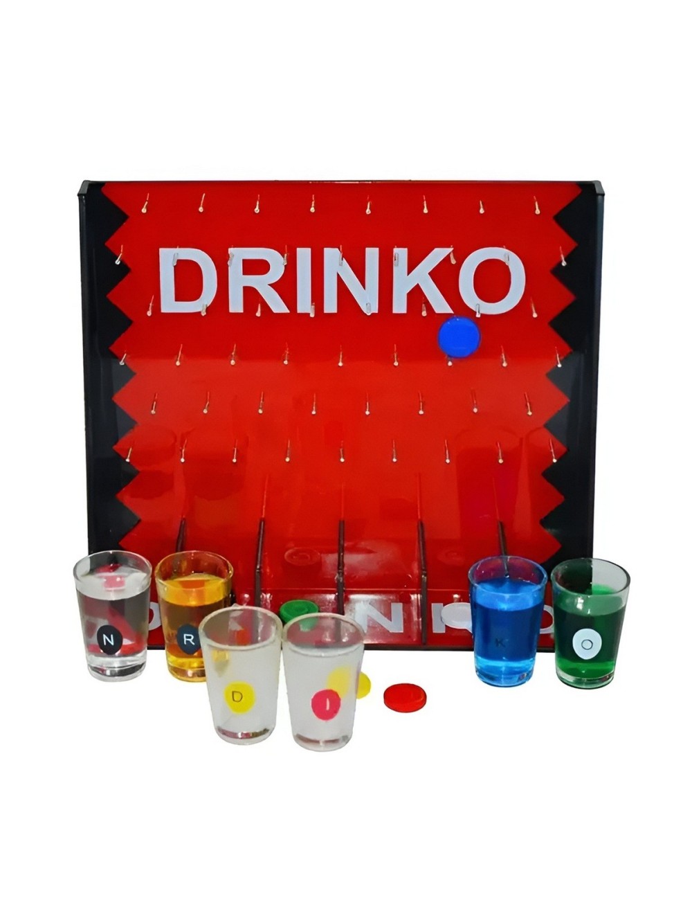 Juego Drinko Shot De Mesa Diversión Fiestas 6 Vasos Vidrio
