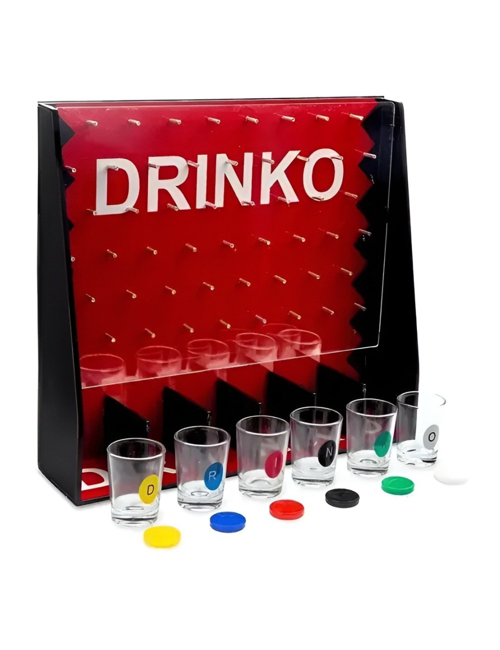 Juego Drinko Shot De Mesa Diversión Fiestas 6 Vasos Vidrio