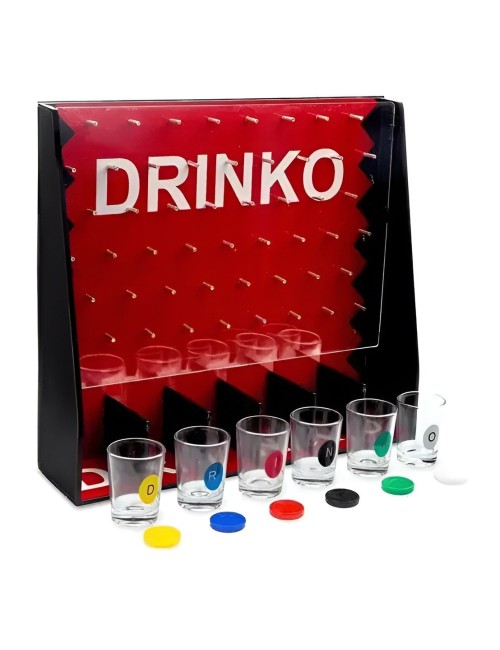 Juego Drinko Shot De Mesa Diversión Fiestas 6 Vasos Vidrio