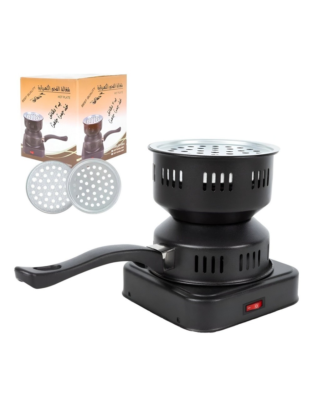 Estufa Electrica Portatil Quemador De Carbon Y Cocina 600w