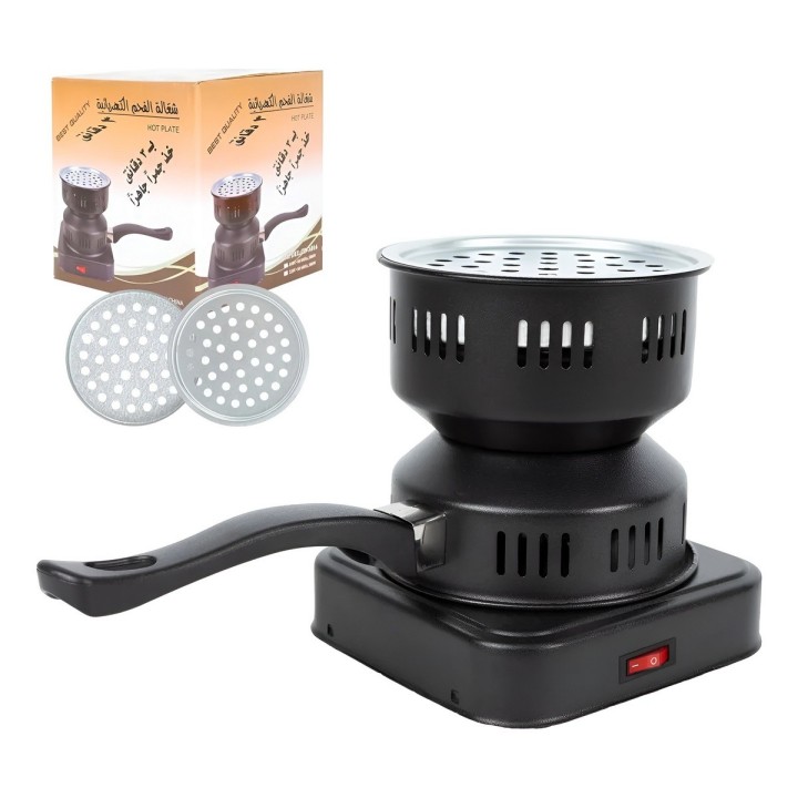 Estufa Electrica Portatil Quemador De Carbon Y Cocina 600w