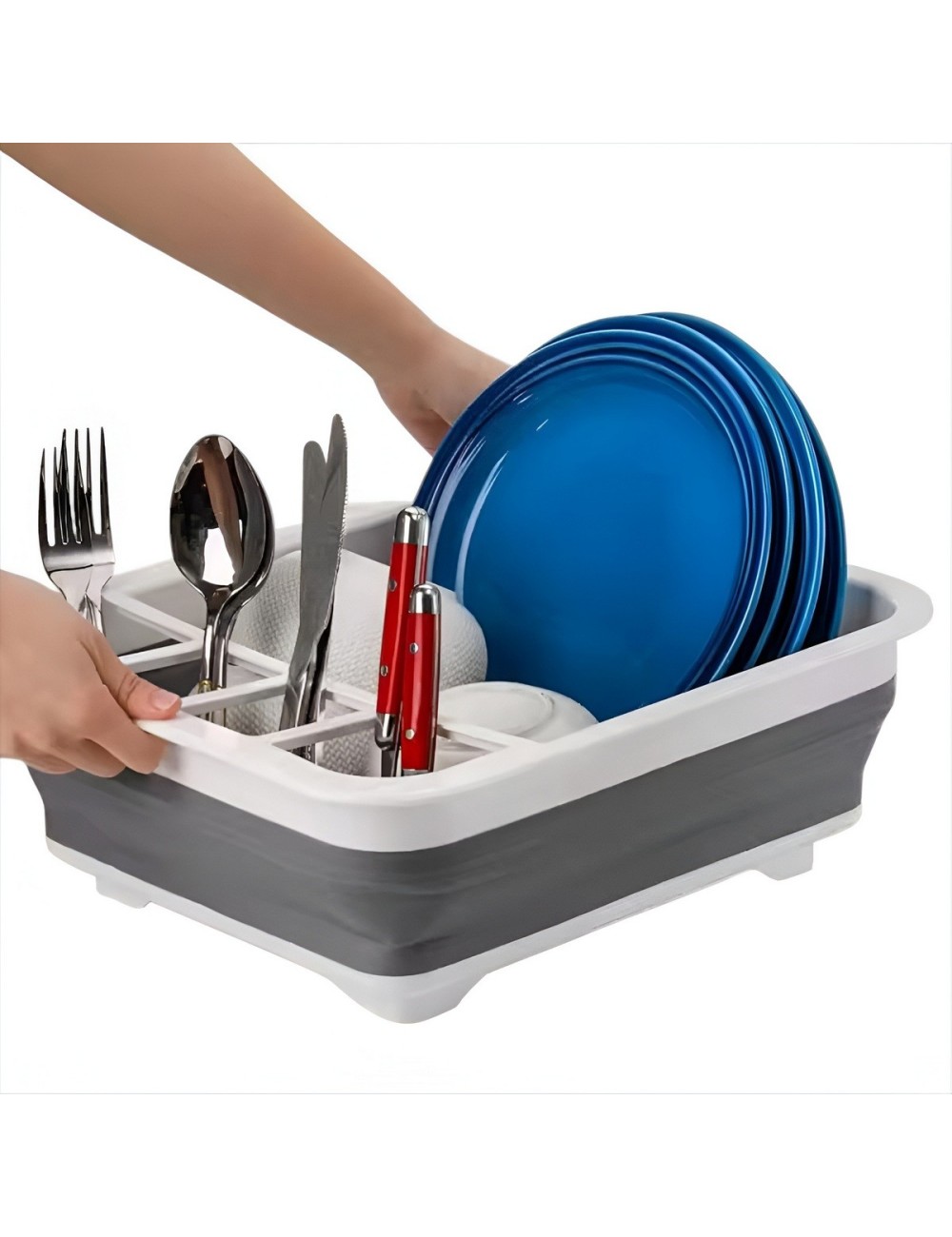 Escurridor De Platos Plegable Silicona Compacto Portátil