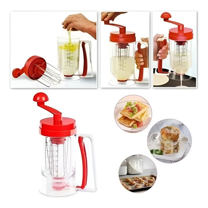 Dispensador Mezclador Pancakes Muffins Reposteria 800ml
