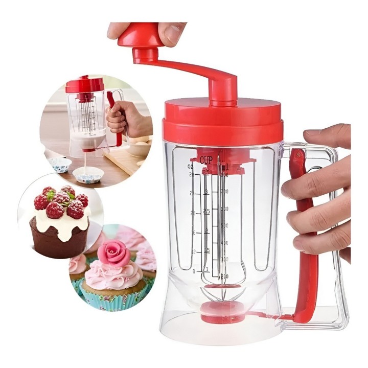 Dispensador Mezclador Pancakes Muffins Reposteria 800ml
