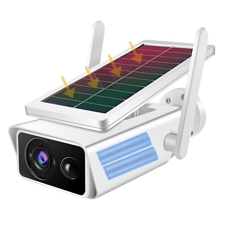 Camara Seguridad Solar Wifi Exterior Full Hd 1080p Fija