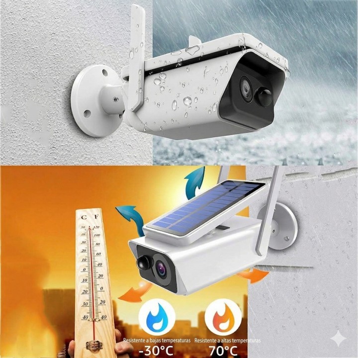 Camara Seguridad Solar Wifi Exterior Full Hd 1080p Fija