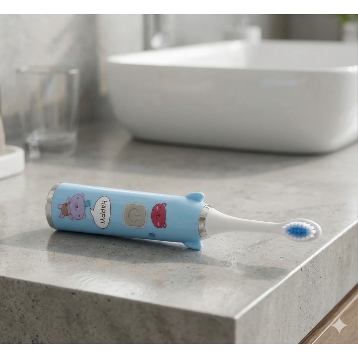Cepillo Eléctrico Infantil Con Repuesto + Batería Incluida