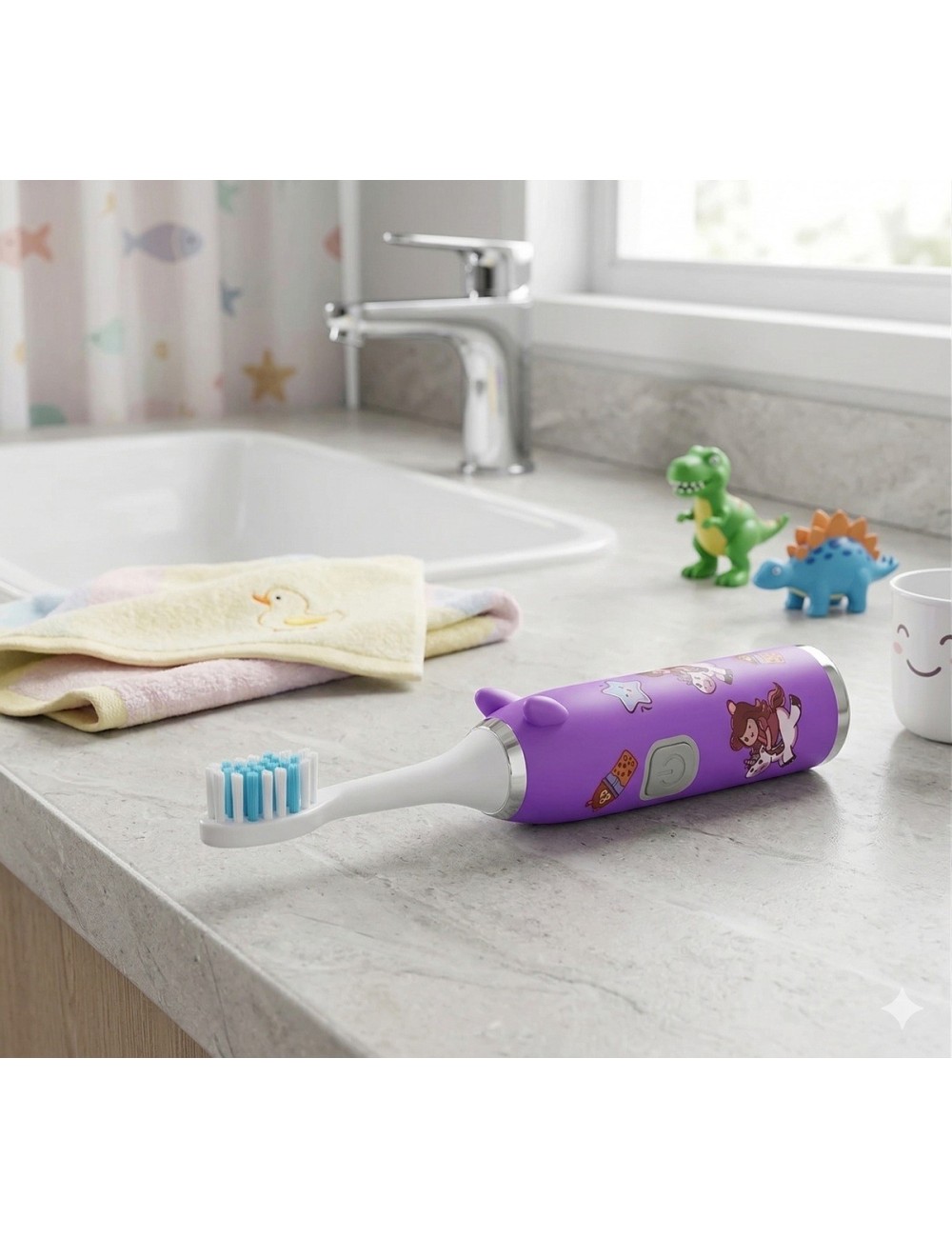 Cepillo Eléctrico Infantil Con Repuesto + Batería Incluida