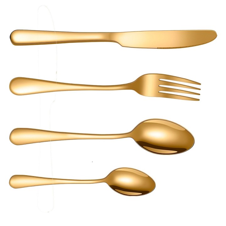 Set De Cubiertos Acero Inoxidable Premium 24 Piezas +estuche