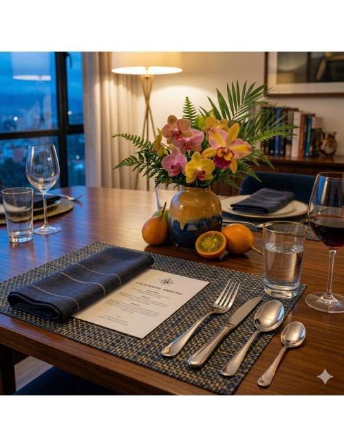 Set De Cubiertos Acero Inoxidable Premium 24 Piezas +estuche