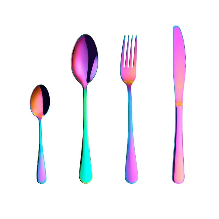 Set De Cubiertos Acero Inoxidable Premium 24 Piezas +estuche