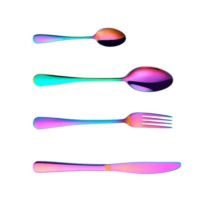 Set De Cubiertos Acero Inoxidable Premium 24 Piezas +estuche