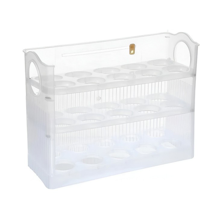 Organizador De Huevos 3 Niveles Abatible Para Nevera 30 Unds