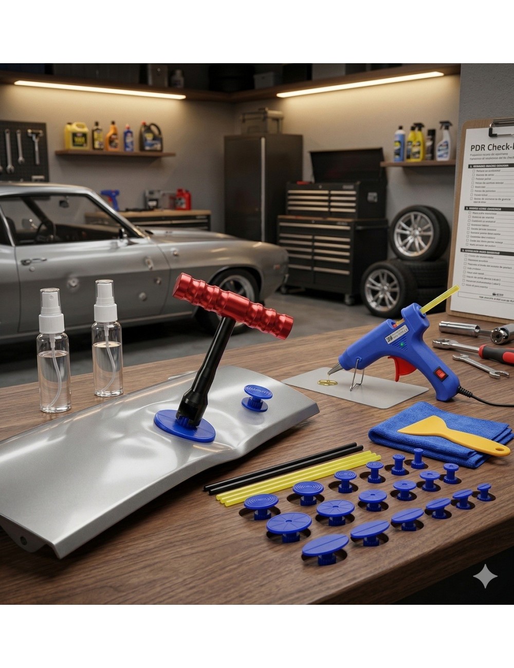 Kit Saca Bollos Abolladuras Carro Pdr Profesional 29 Piezas