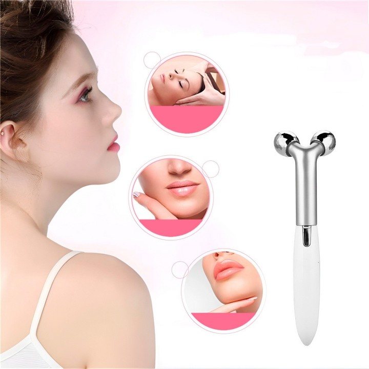 Kit Belleza 2 En 1: Rodillo Facial 3d Y Encrespador Térmico