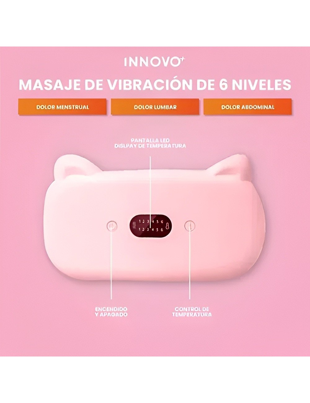 Cinturón Térmico Masajeador Menstrual Alivio Dolor Abdominal