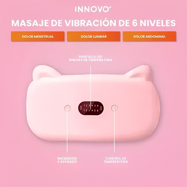 Cinturón Térmico Masajeador Menstrual Alivio Dolor Abdominal