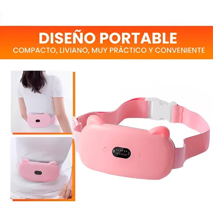 Cinturón Térmico Masajeador Menstrual Alivio Dolor Abdominal