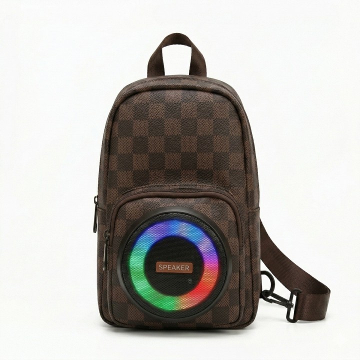 Morral Pechera Bolso Con Parlante Bluetooth Luces Led