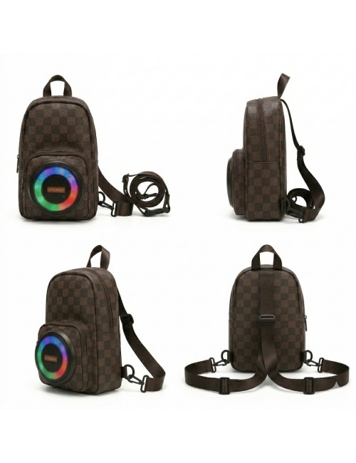 Morral Pechera Bolso Con Parlante Bluetooth Luces Led