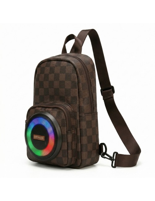 Morral Pechera Bolso Con Parlante Bluetooth Luces Led