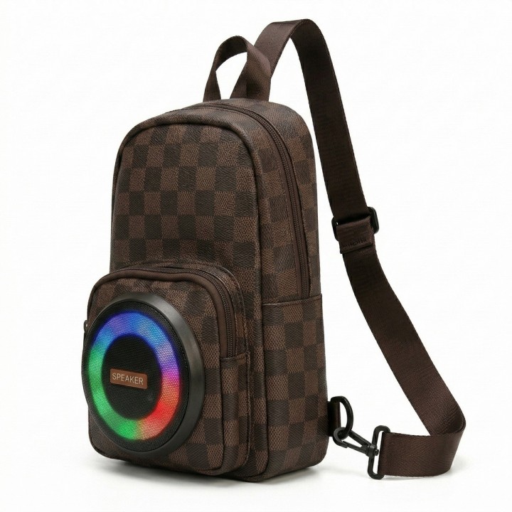 Morral Pechera Bolso Con Parlante Bluetooth Luces Led