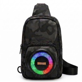 Morral Pechera Bolso Con Parlante Bluetooth Luces Led