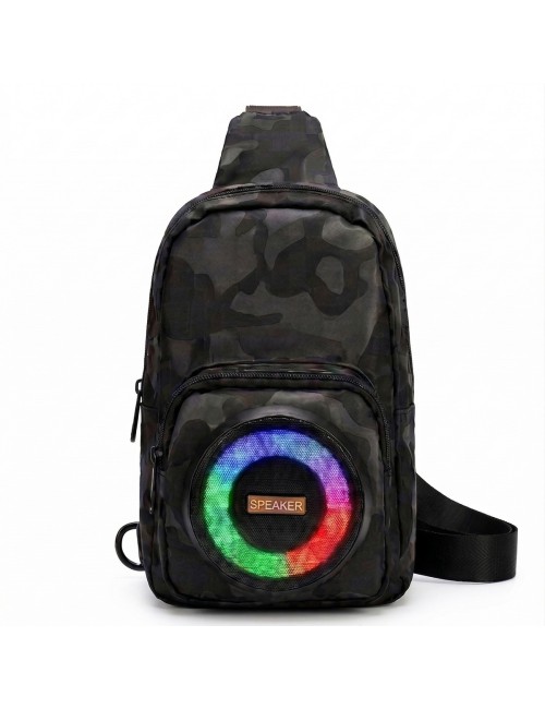 Morral Pechera Bolso Con Parlante Bluetooth Luces Led