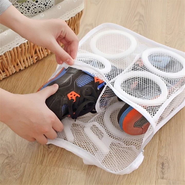 Bolsa De Lavado Para Tenis Malla Protectora Lavadora Mediana
