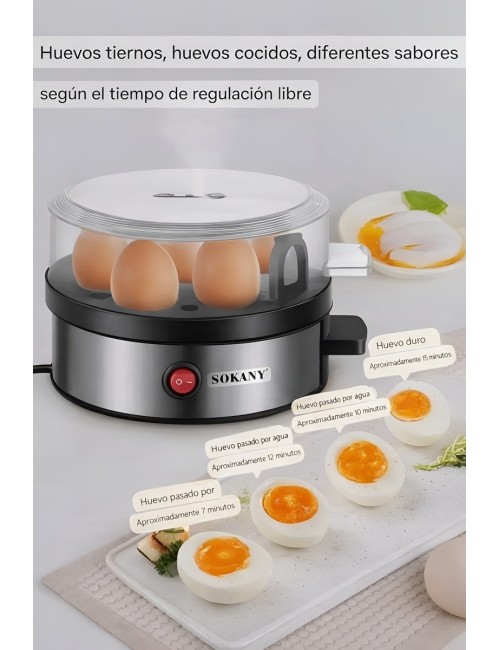 Cocinador De Huevos Eléctrico Acero Inoxidable 7 Huevos 360w