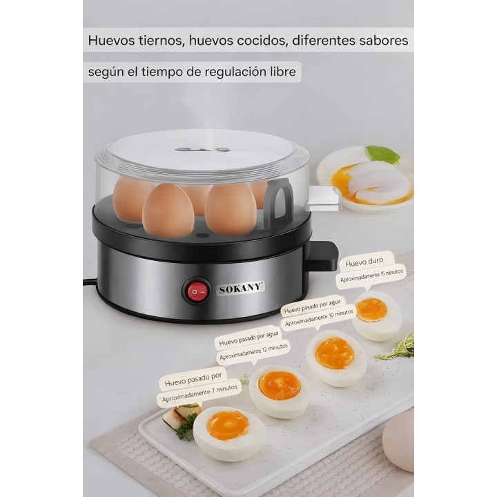 Cocinador De Huevos Eléctrico Acero Inoxidable 7 Huevos 360w