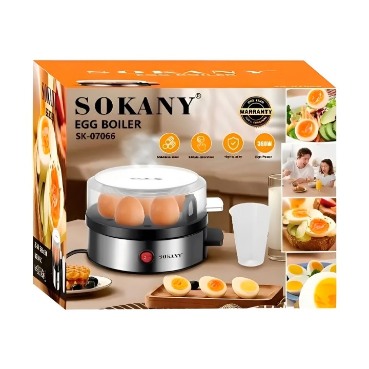 Cocinador De Huevos Eléctrico Acero Inoxidable 7 Huevos 360w