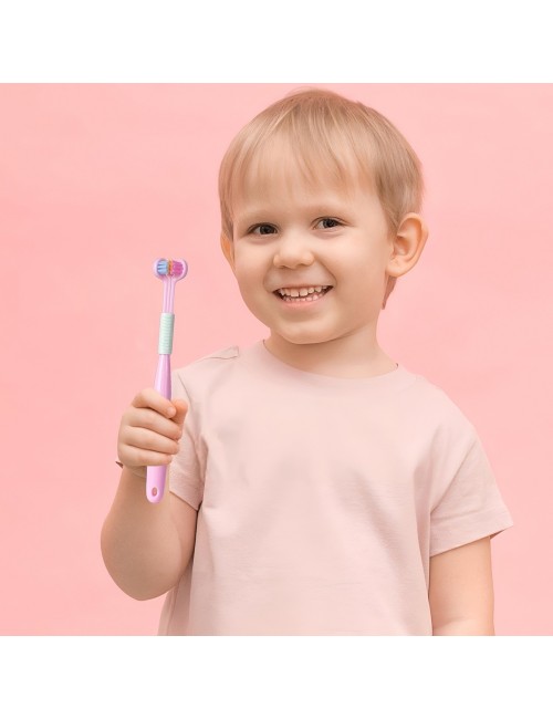 Cepillo Dental Infantil 3 Lados Limpieza 360 Oral Completa
