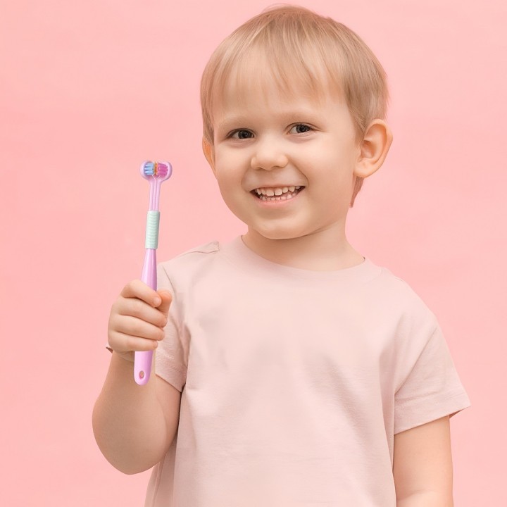 Cepillo Dental Infantil 3 Lados Limpieza 360 Oral Completa