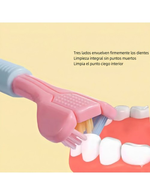 Cepillo Dental Infantil 3 Lados Limpieza 360 Oral Completa