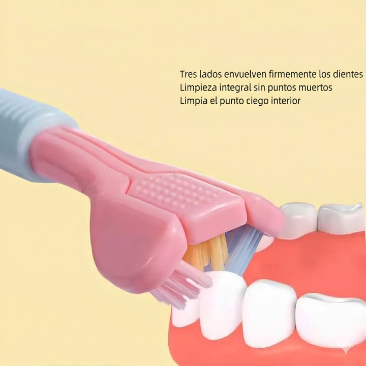 Cepillo Dental Infantil 3 Lados Limpieza 360 Oral Completa
