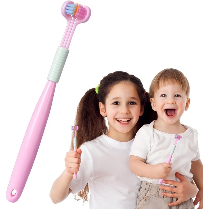 Cepillo Dental Infantil 3 Lados Limpieza 360 Oral Completa