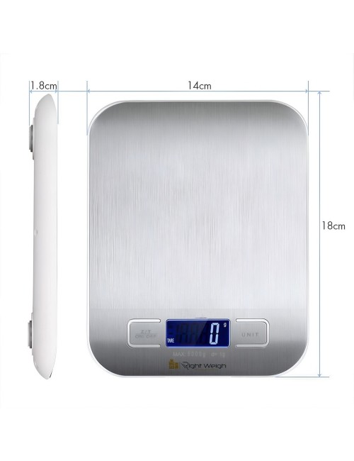 Báscula Digital De Cocina Acero Inoxidable 10kg Precisión